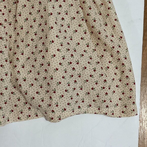 Vintage Dress Cotton Slip Floral Long Sleeve Old Time Clothing Ruffle Collar 3Y - Picture 6 of 16